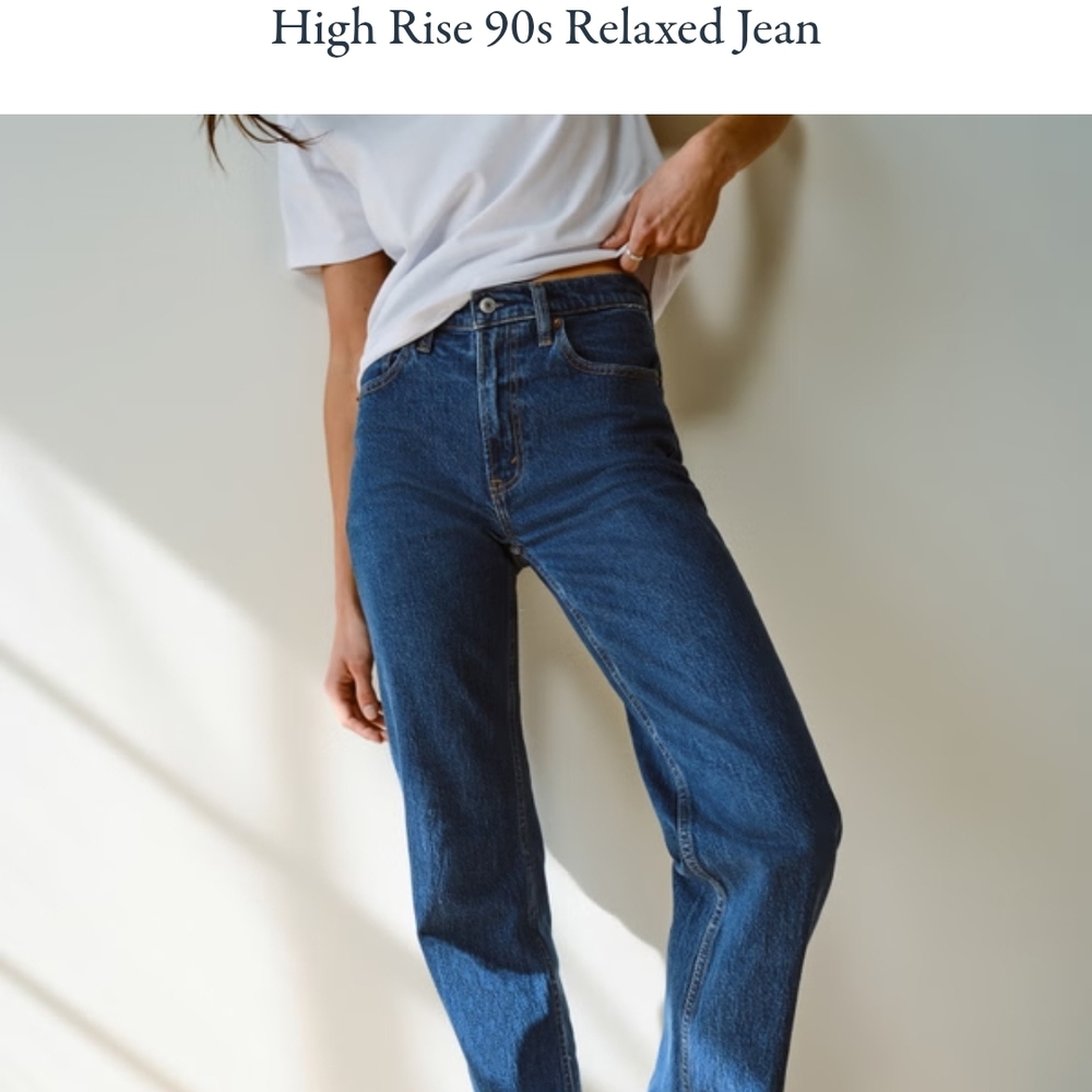 Abercrombie & Fitch High-Rise Relaxed Jeans - Blue